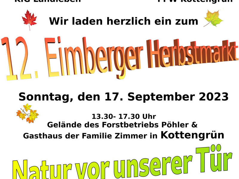 12. Eimberger Herbstmarkt in Kottengrün…