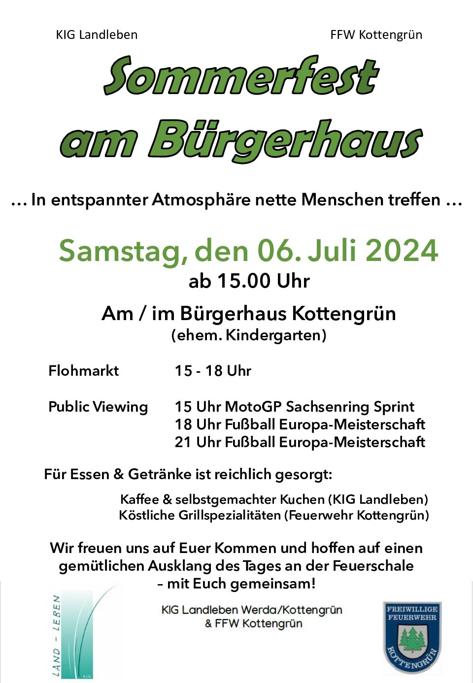 06.07.2024 Fest am Bürgerhaus – Sommer Edition
